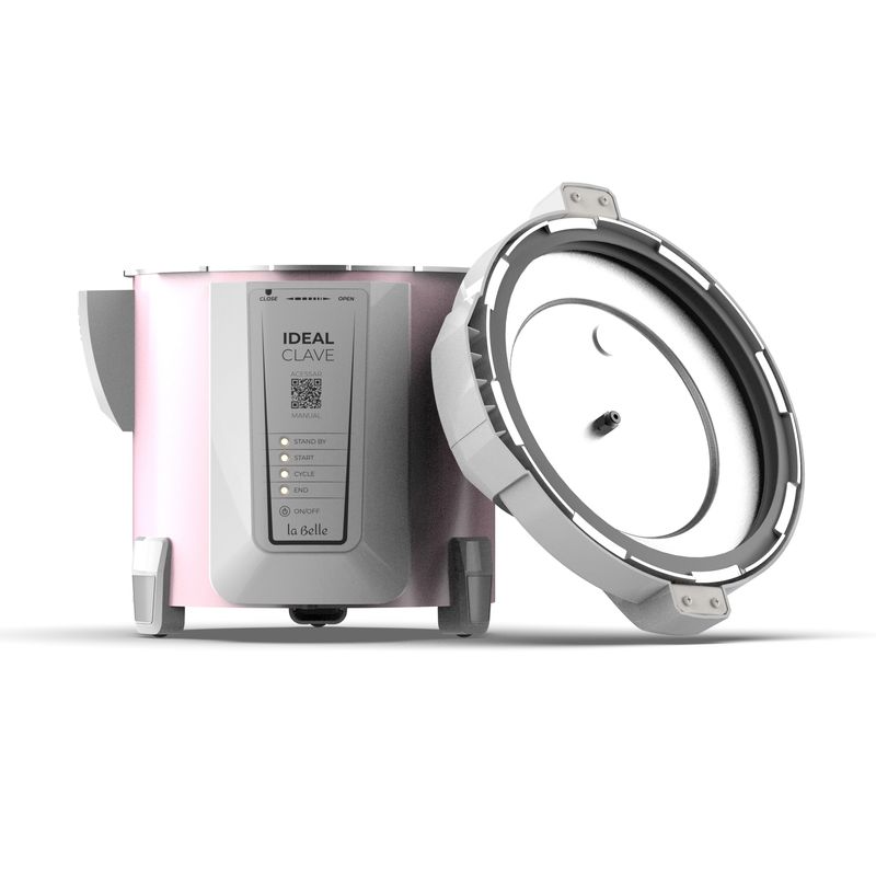 autoclave-idealclave-la-belle-8-litros-com-tecnologia-dvm-rosa-tampa-dentro